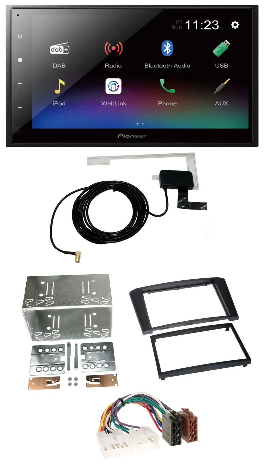 Pioneer DAB MP3 Bluetooth 2DIN USB Autoradio für Toyota Avensis 2003-2009