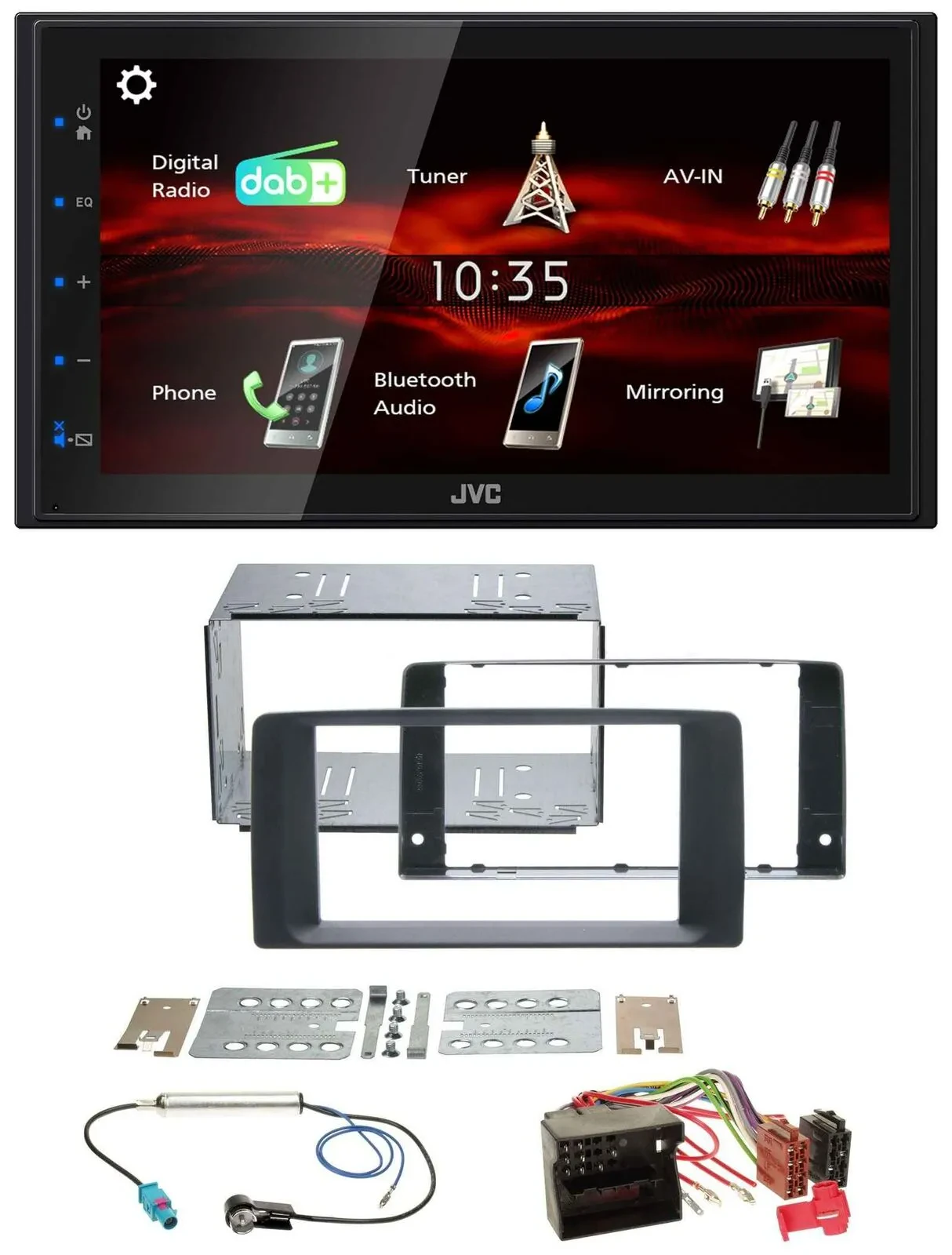 Автомагнитола для MAN JVC 2DIN, USB, Bluetooth, DAB (TGA/TGL/TGM/TGS/TGX, с 2007)