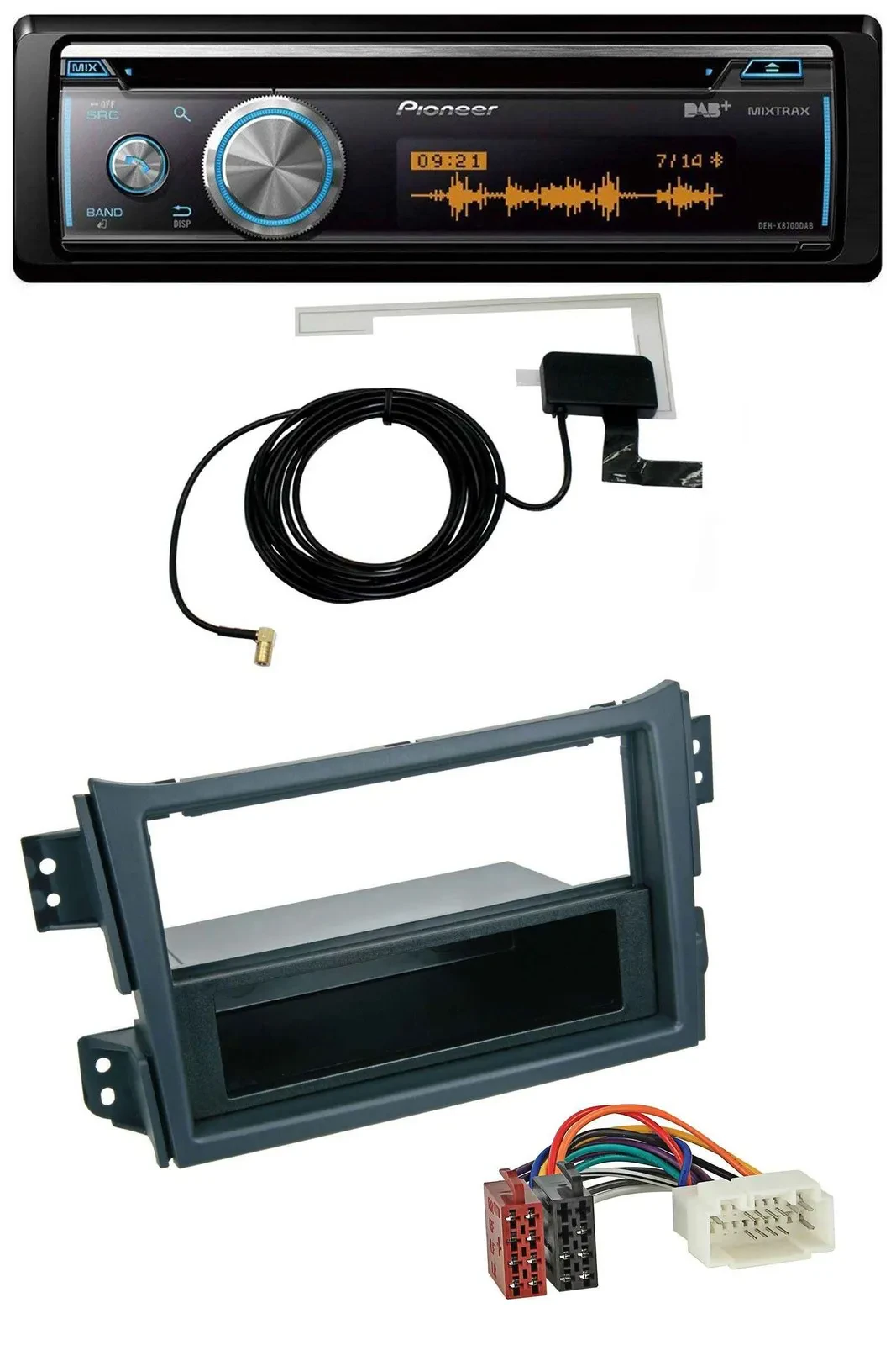 Автомагнитола Pioneer Bluetooth, DAB, MP3, USB, CD для Opel Agila B (2008–2014), Suzuki Splash