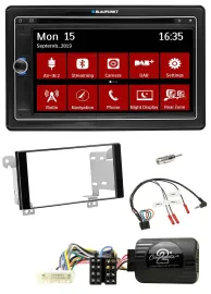 Blaupunkt TMC USB Lenkrad Bluetooth DAB 2DIN Navigation für Subaru ForesterSJ Im