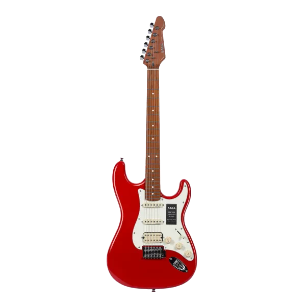 Электрогитара Saga SMF1314HRE Dazzles Stratocaster Red с чехлом
