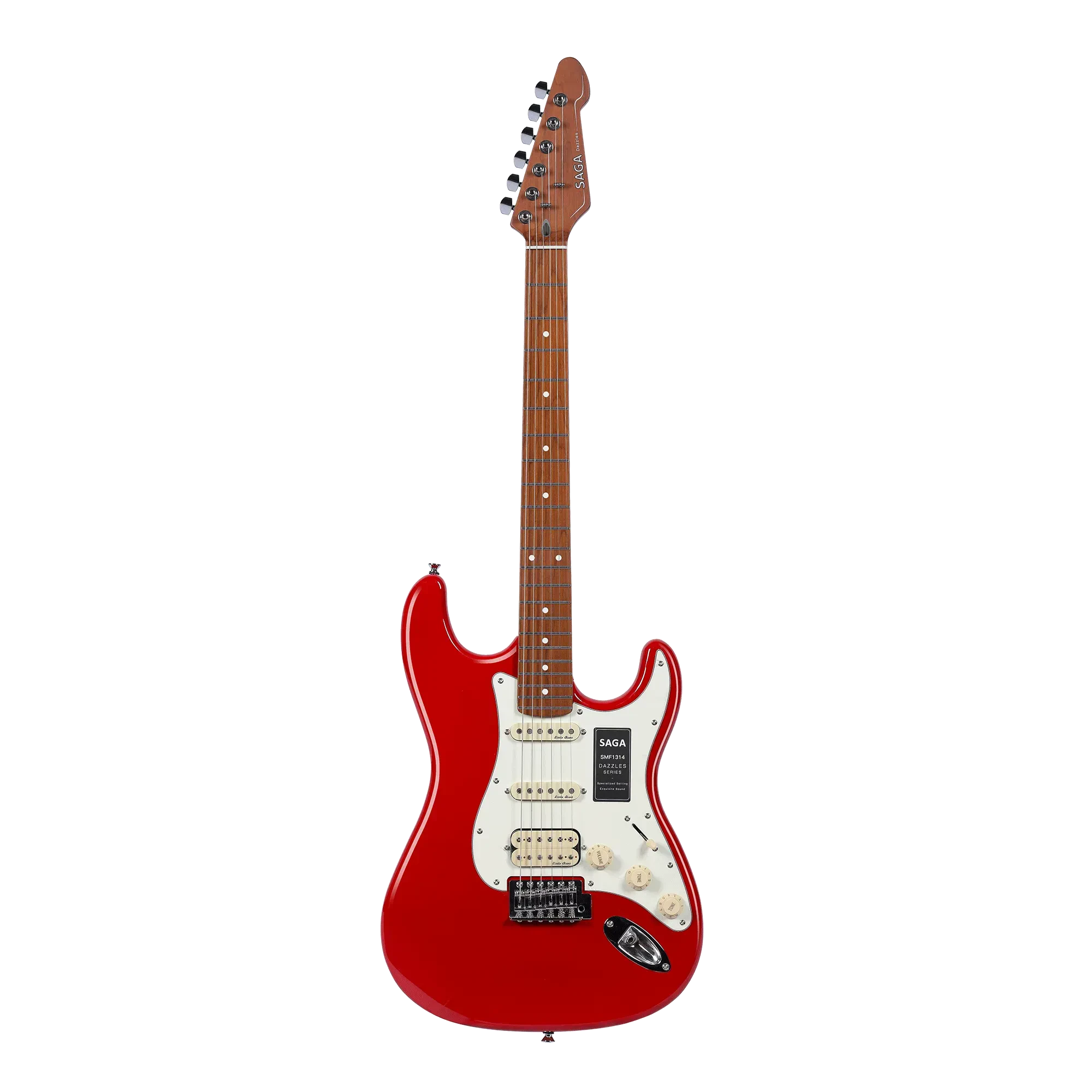 Электрогитара Saga SMF1314HRE Dazzles Stratocaster Red с чехлом