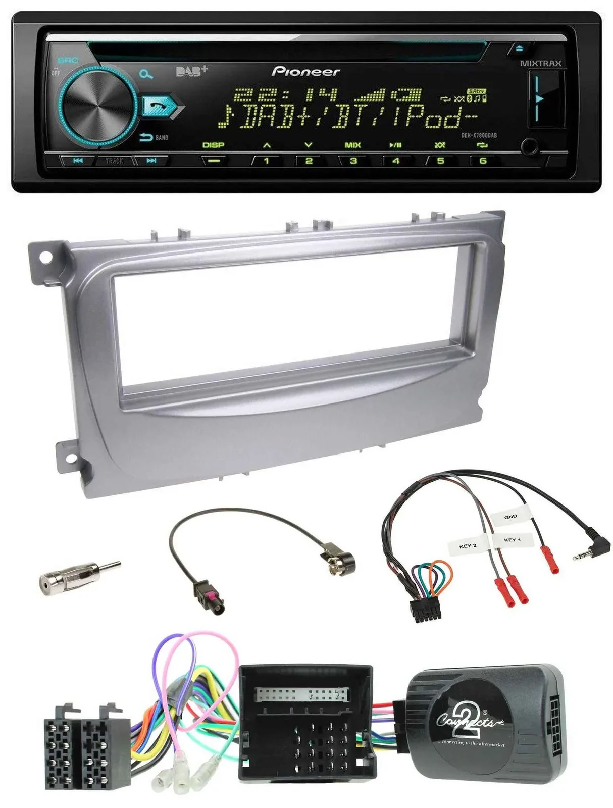 Pioneer DAB Lenkrad CD USB Bluetooth Autoradio für Ford Galaxy C-Max Focus Can-B