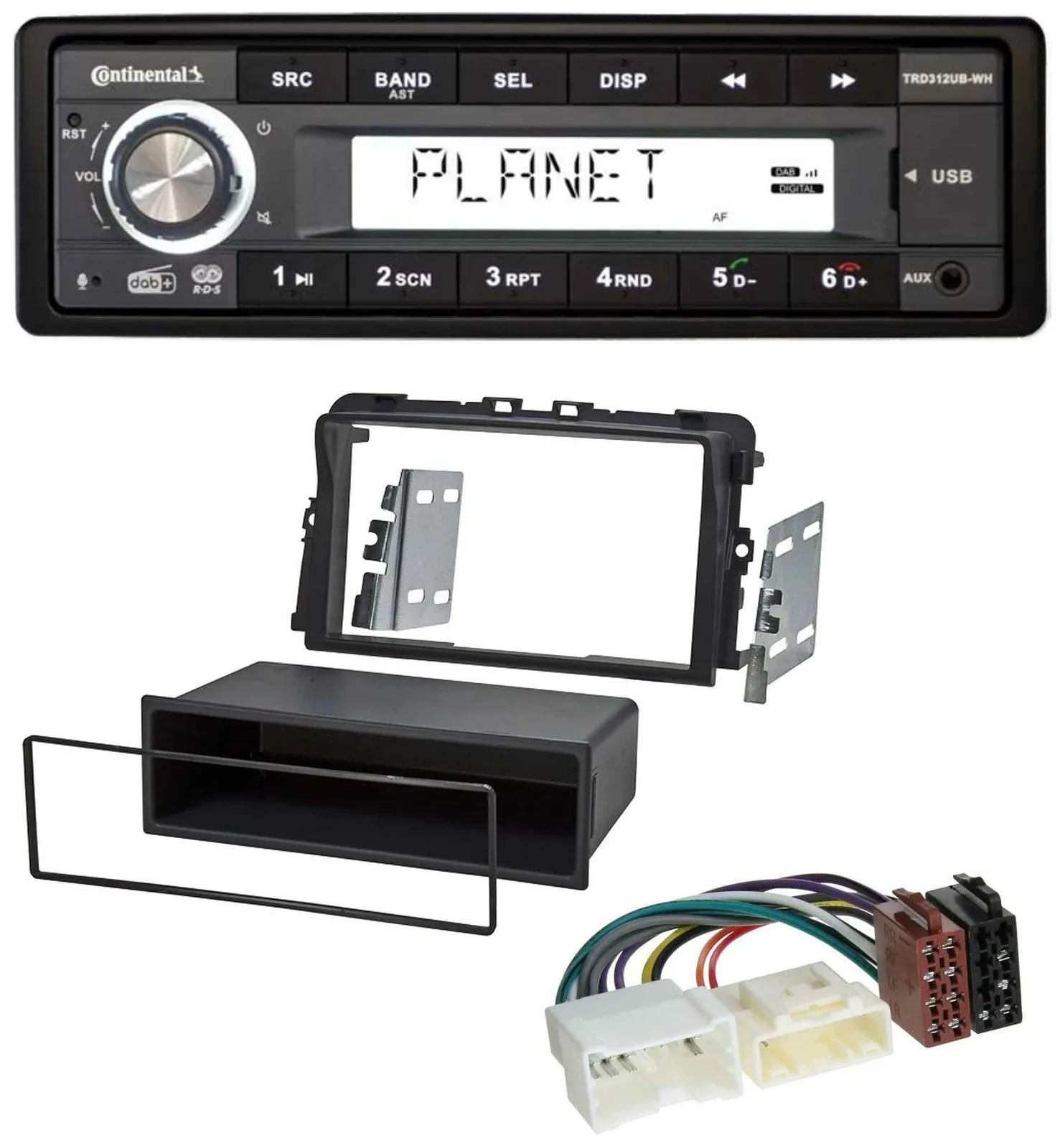 Continental USB 1DIN AUX DAB MP3 Autoradio für Opel Vivaro Combi J7 Kasten F7 11