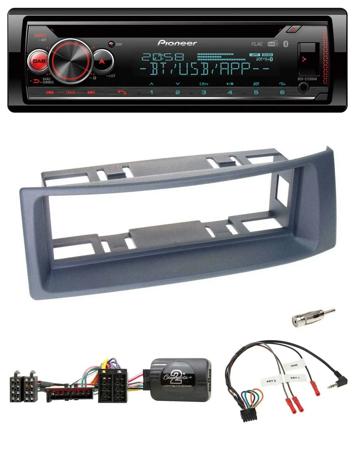 Pioneer Lenkrad DAB CD Bluetooth USB Autoradio für Renault Scenic Megane 1996-20