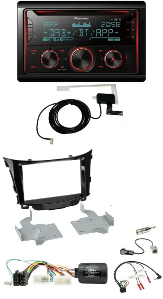 Pioneer 2DIN Lenkrad DAB USB CD Bluetooth Autoradio für Hyundai i30 2012-2017