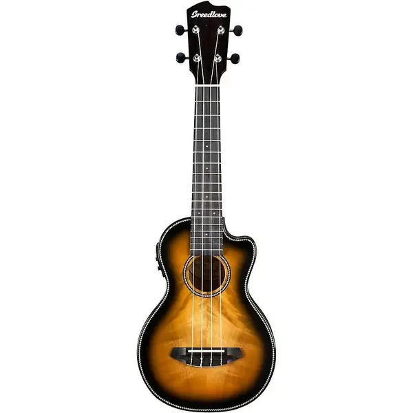 Укулеле концерт Breedlove Pursuit Exotic CE Myrtlewood Concert A/E Ukulele Eclipse Burst