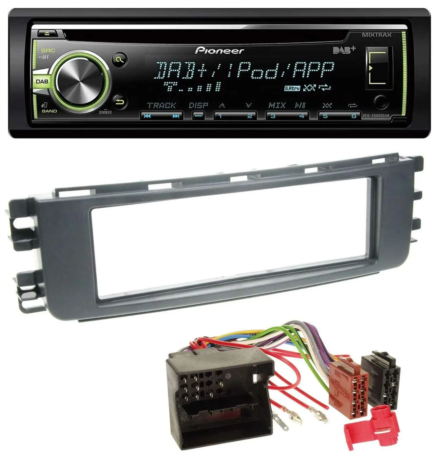 Pioneer DAB USB MP3 AUX CD Autoradio für Smart ForFour (454, 2004-2006)