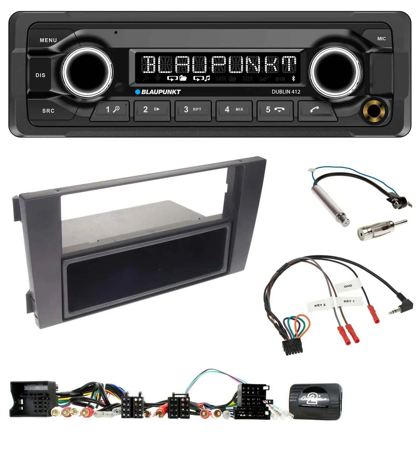 Автомагнитола Blaupunkt для Audi A6 (2001–2004) MP3, Bluetooth, USB, поддержка управления на руле