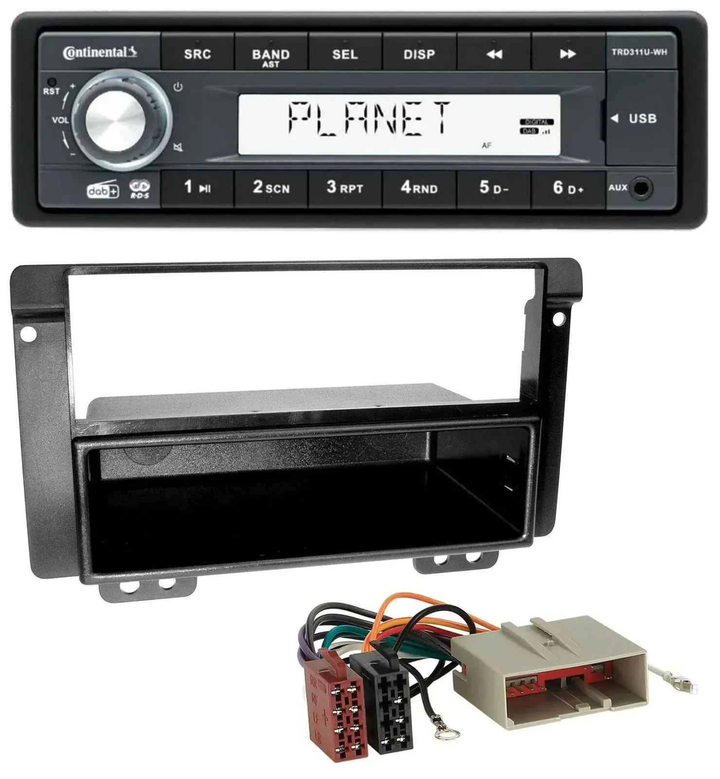 Continental MP3 AUX USB DAB 1DIN Autoradio für Landrover Freelander 2004-2007