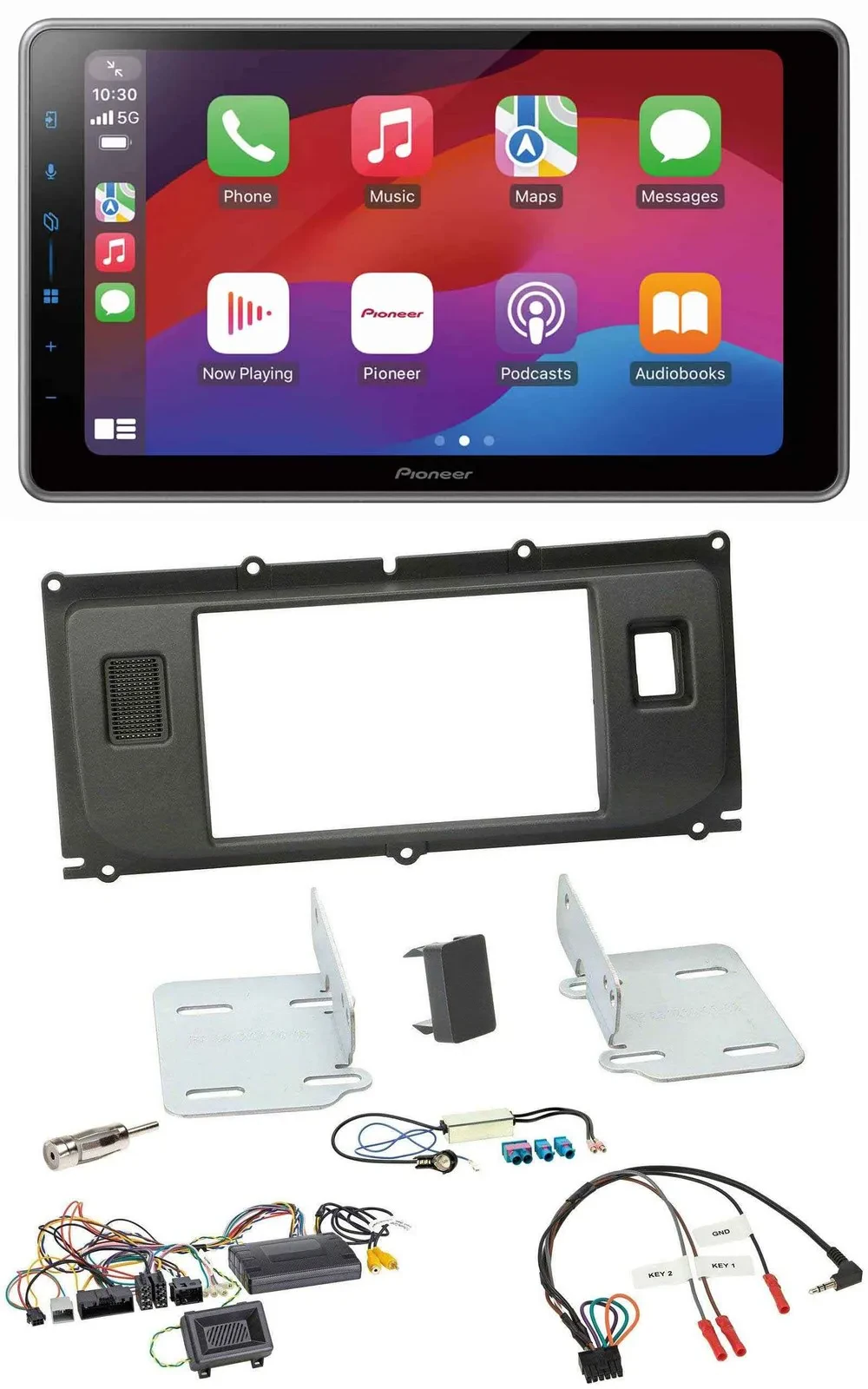 Pioneer Lenkrad USB DAB Bluetooth 2DIN Autoradio für Land Rover Evoque Blindstop