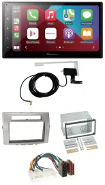 Pioneer USB Bluetooth DAB MP3 2DIN Autoradio für Toyota Corolla Verso 04-09 silb