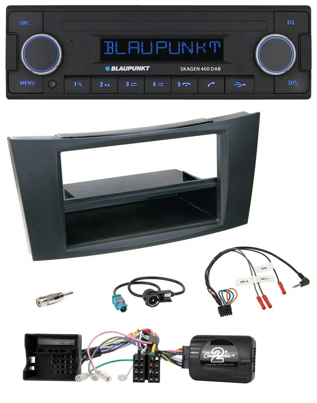 Blaupunkt DAB USB Bluetooth Lenkrad Autoradio für Mercedes CLS E-Klasse 2002-200
