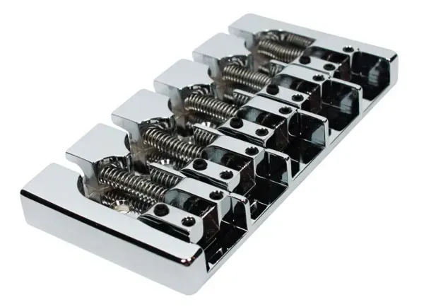 Hipshot A-Style FM3 5-String Aluminum Retrofit Fender Bass Bridge - CHROME