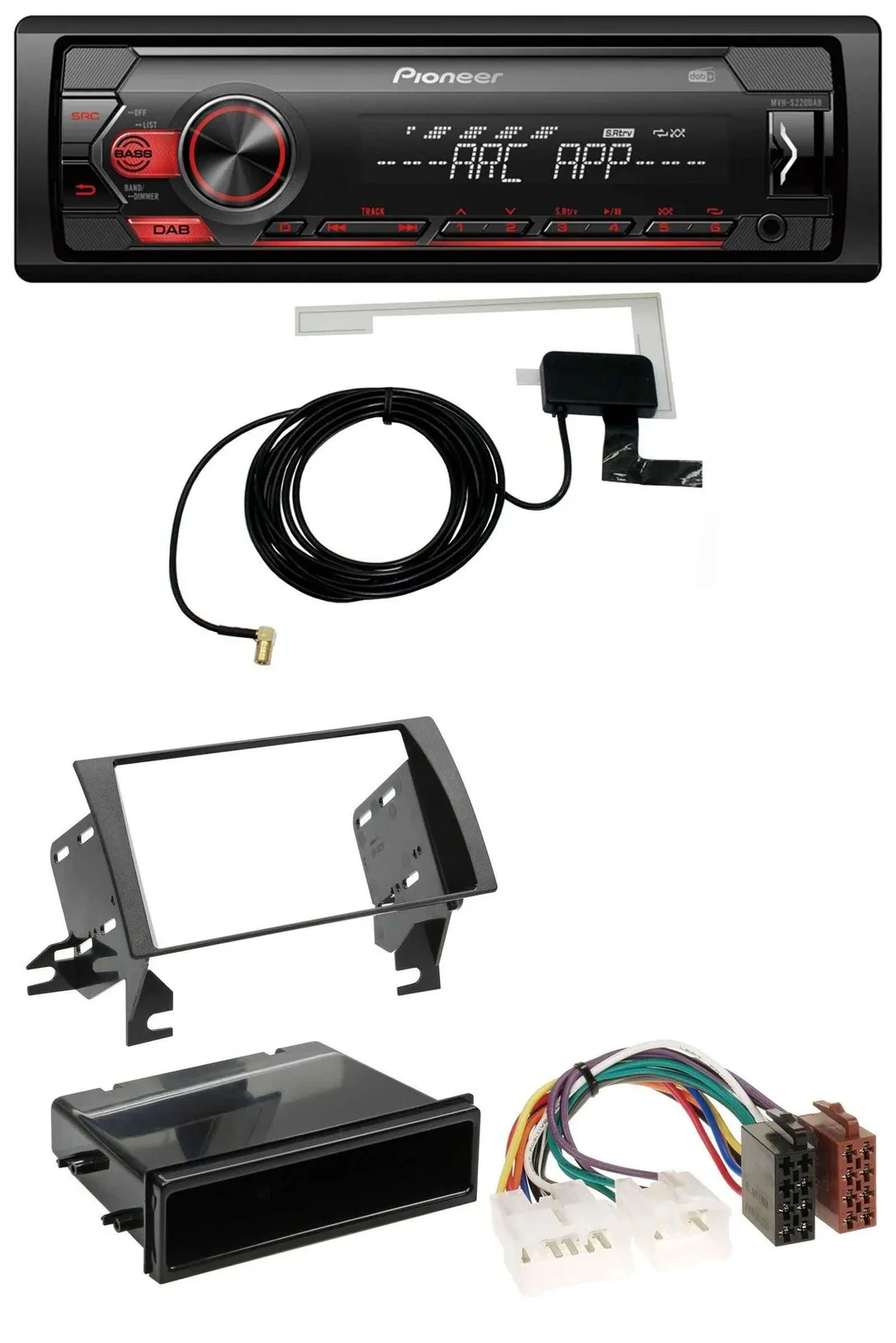 Автомагнитола Pioneer 1-DIN USB DAB MP3 AUX для Toyota Camry (2002–2006)