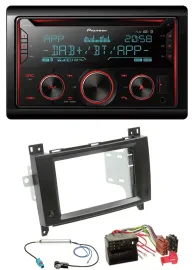 Автомагнитола Pioneer 2-DIN DAB, Bluetooth, USB, CD, MP3 для Mercedes Viano/Vito (2006–2014)