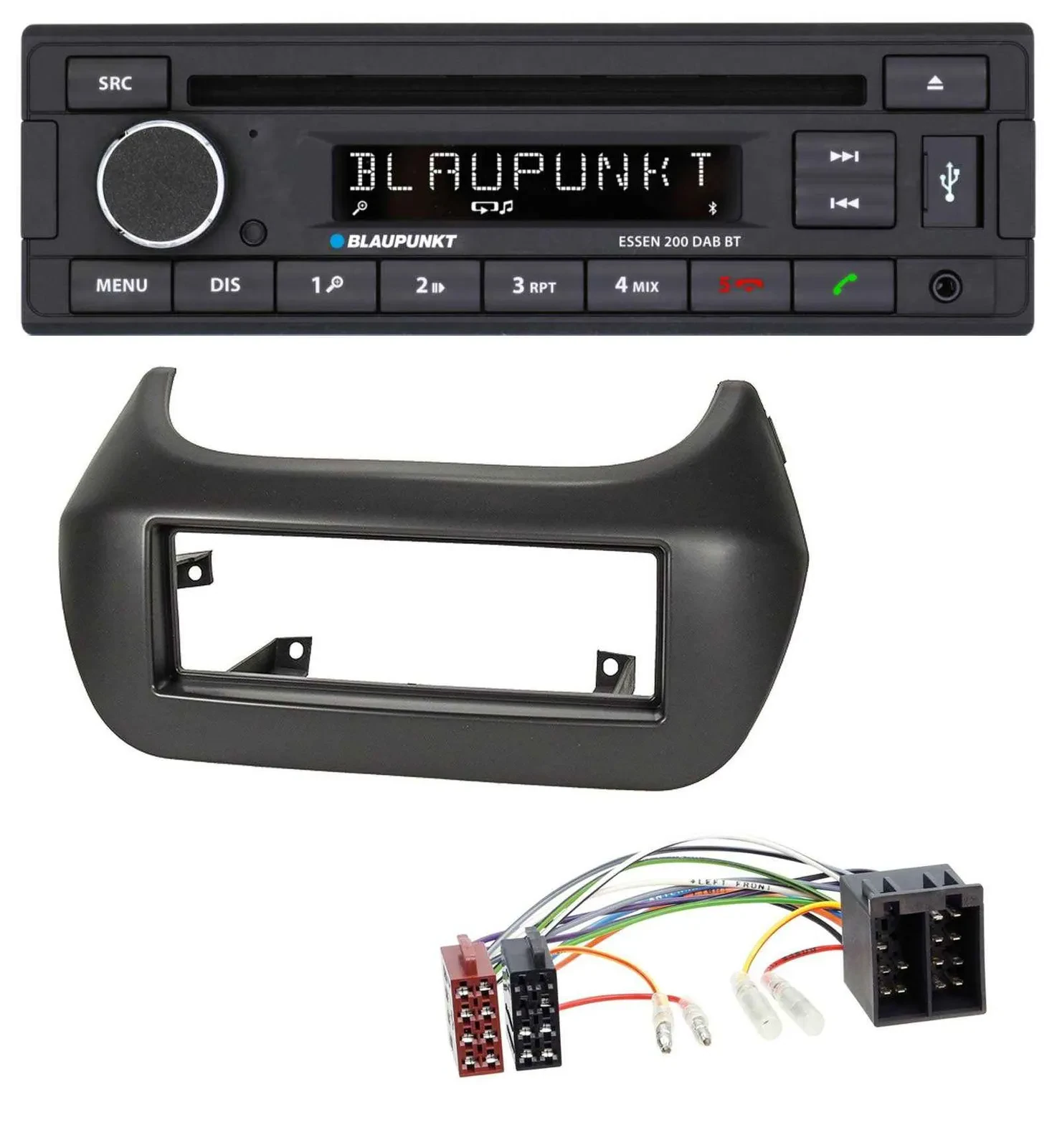 Blaupunkt USB MP3 Bluetooth DAB CD Autoradio für Fiat Fiorino Qubo Citroen Nemo