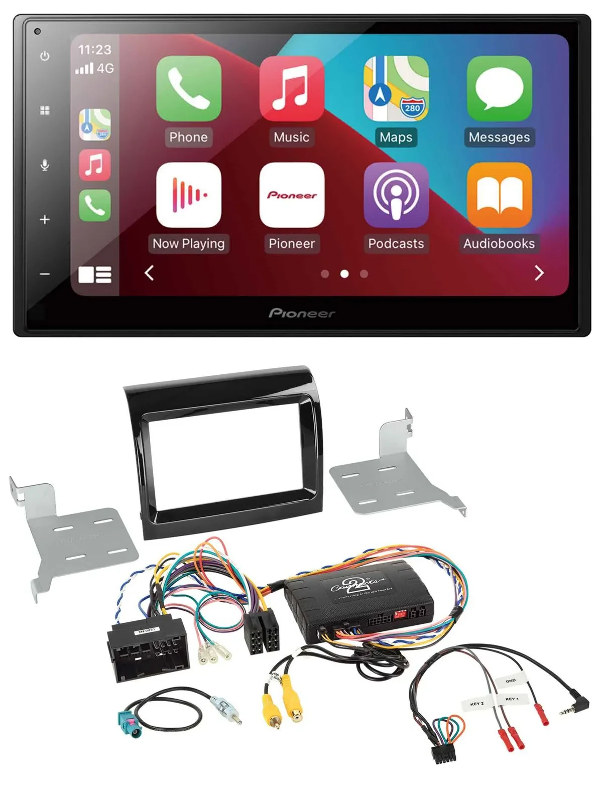 Pioneer USB Lenkrad DAB 2DIN Bluetooth Autoradio für Fiat Citroen Peugeot Infoad