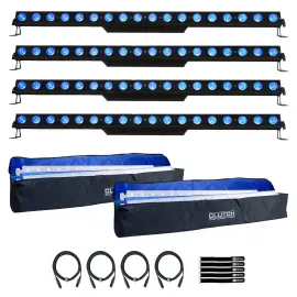 Eliminator Lighting Mega Color Q18 1-Meter 18x 4W RGBA LED Linear Fixture 4pk