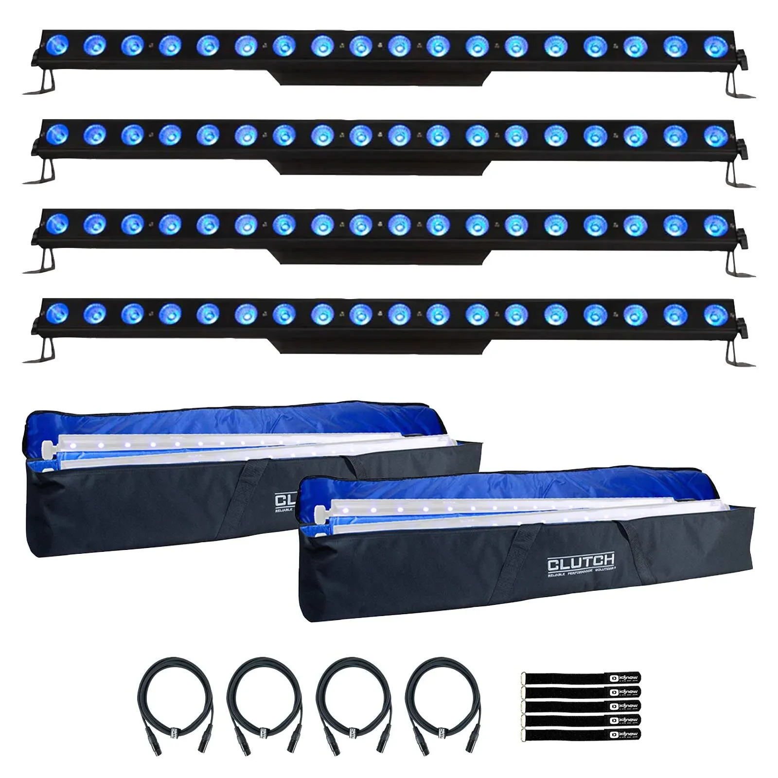 Eliminator Lighting Mega Color Q18 1-Meter 18x 4W RGBA LED Linear Fixture 4pk
