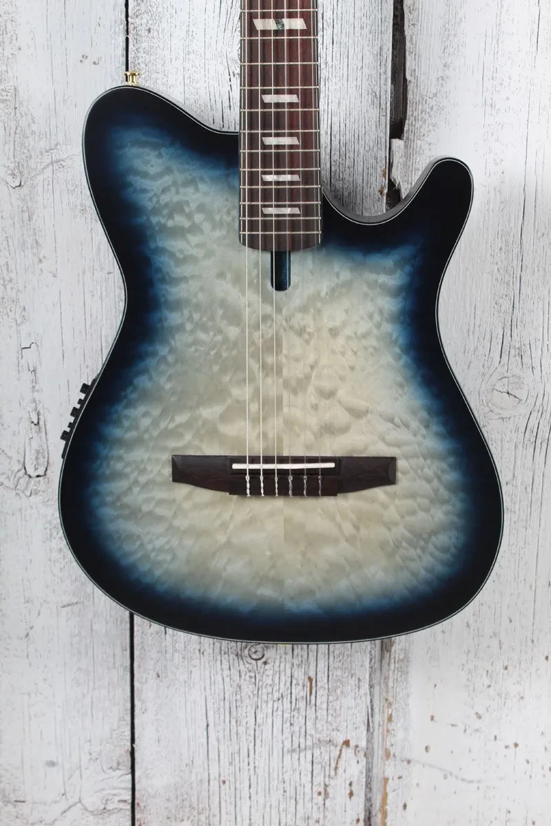 Ibanez FRH20QMN Acoustic Electric Guitar Cosmic Blue Sunburst Low Gloss