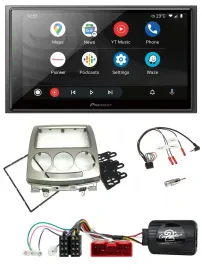 Pioneer USB 2DIN DAB Lenkrad Bluetooth Autoradio für Mazda 5 CR 2005-2010 silber