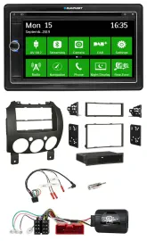 Blaupunkt Bluetooth 2DIN Lenkrad DAB USB TMC Navigation für Mazda 2 2007-2014