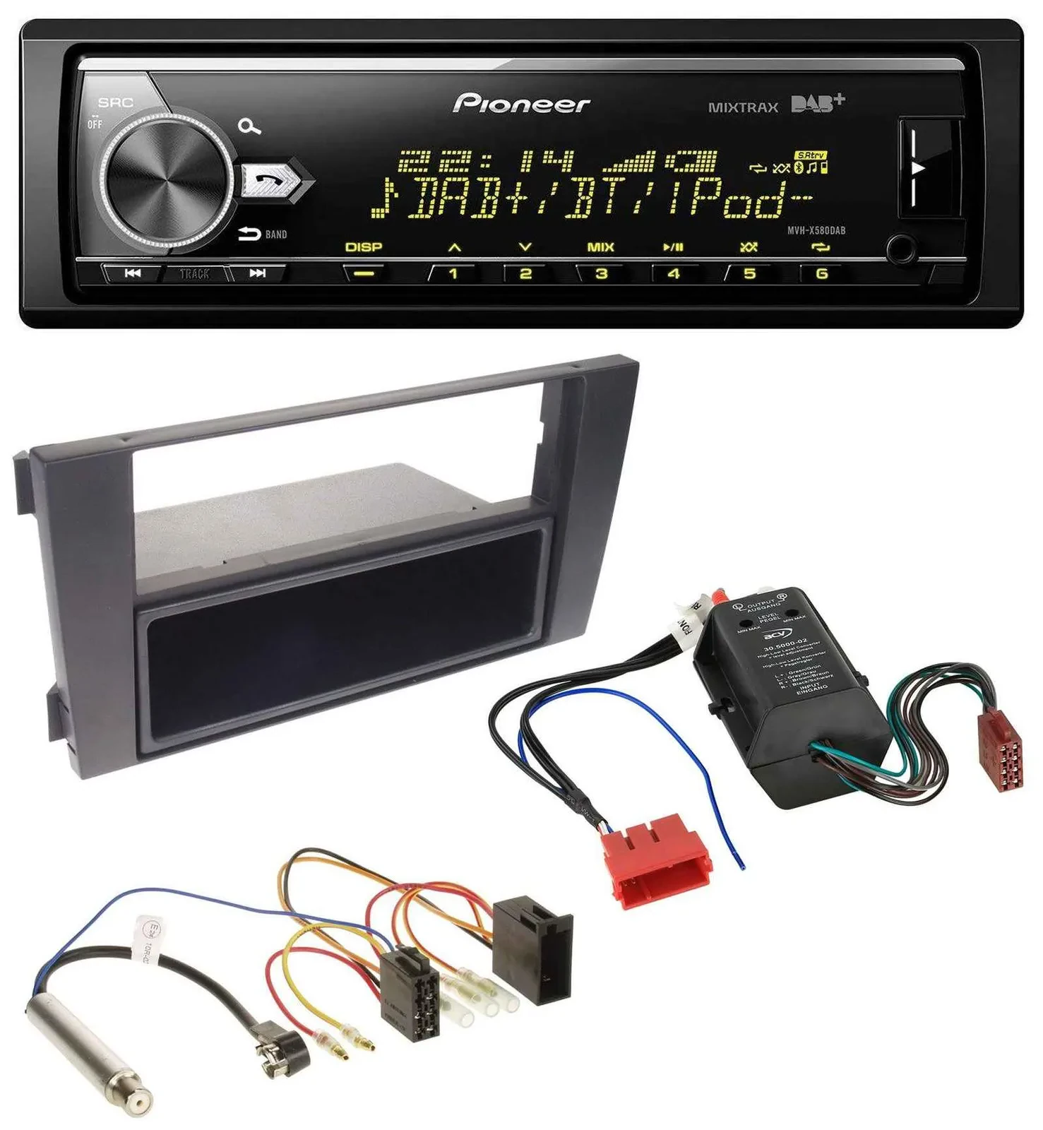 Pioneer Bluetooth USB DAB MP3 Autoradio für Audi A6 01-05 C5 Symphony Bose Aktiv