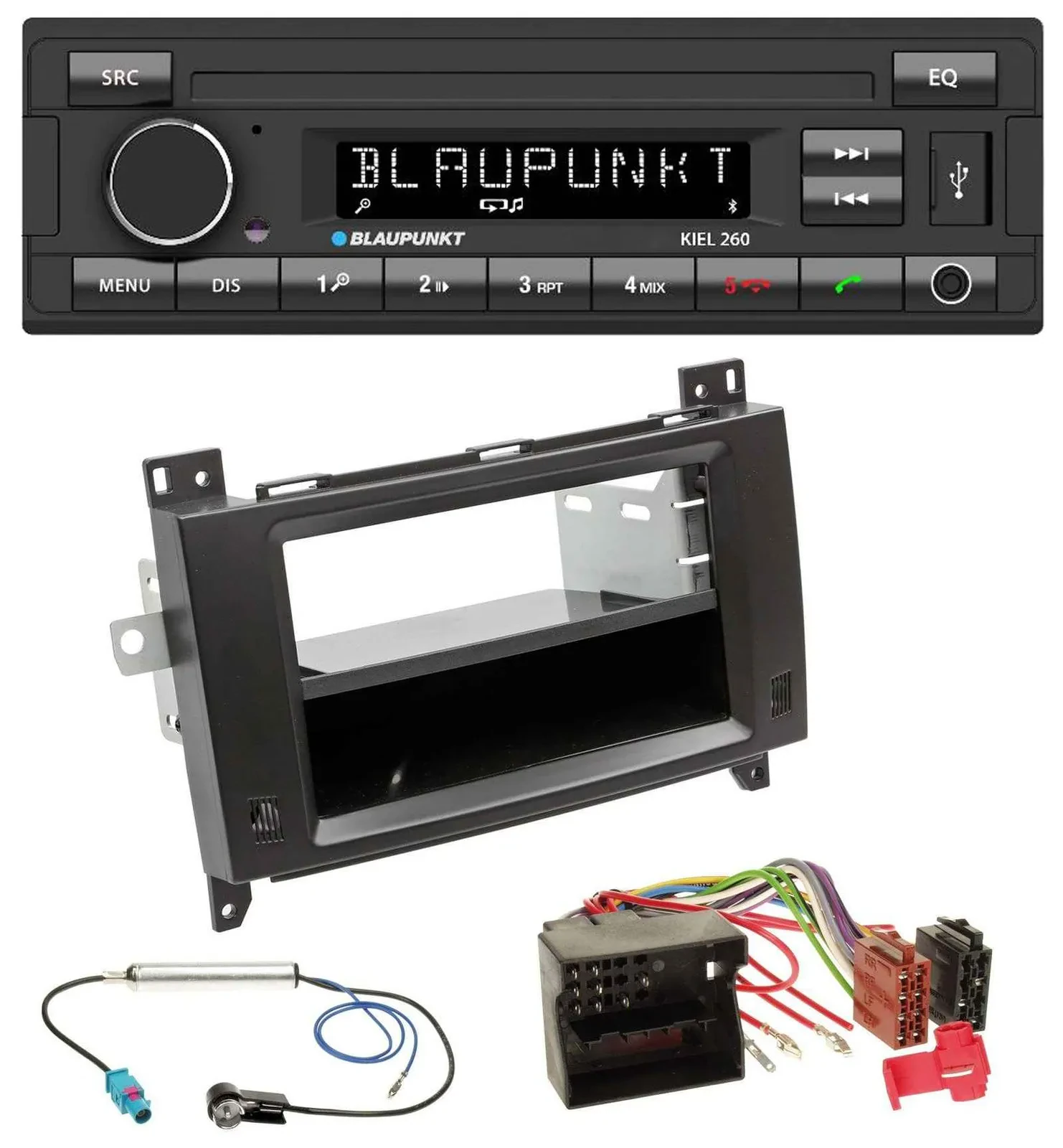 Автомагнитола Blaupunkt USB DAB Bluetooth MP3 для Mercedes Viano/Vito (2006–2014) черная