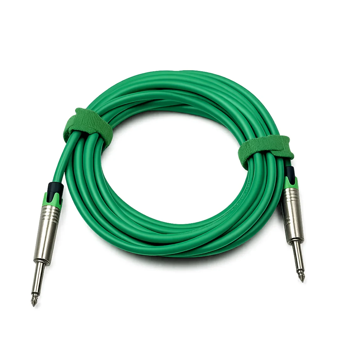 Инструментальный кабель для гитары ESHINE ES-8002GR 6 м, jack 6.3 мм mono–jack 6.3 мм mono, никелированные разъемы, 20 AWG (0,52 мм²), зеленый