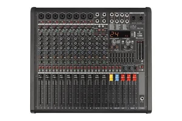 Аналоговый микшер SVS Audiotechnik PM-12A 12 каналов, мощность: 4 Ω 2x650 Вт