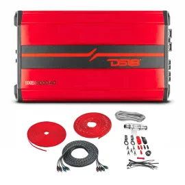 DS18 SXE-3000.4D/RD | 1000W Class-D 4-Channel Amplifier with Amp Kit