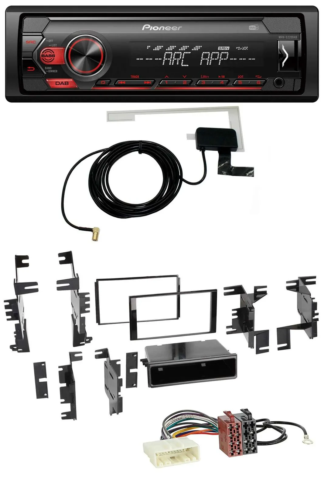 Автомагнитола Pioneer 1-DIN USB DAB MP3 AUX для Nissan Versa (с 2007) и Xterra (с 2013)