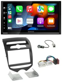 Автомагнитола для Hyundai ix20 Kenwood 2DIN, DAB, USB, Bluetooth, MP3 (с 2010, ручной климат-контроль)