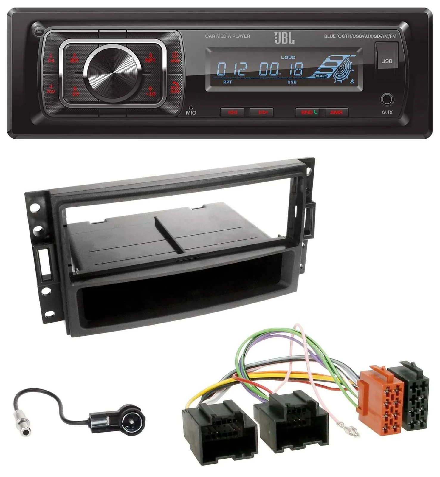 Автомагнитола для Chevrolet Corvette/Uplander 2005–2013 JBL Bluetooth, USB, SD, AUX, MP3