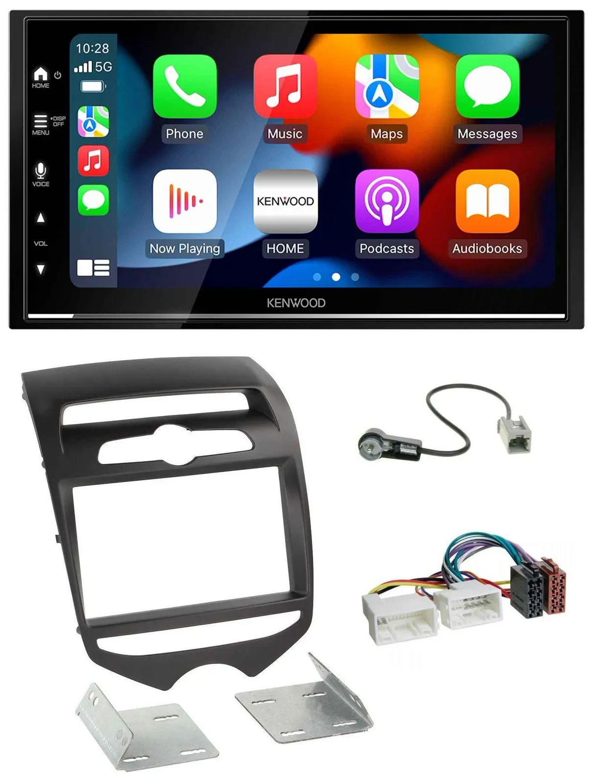 Автомагнитола для Hyundai ix20 Kenwood 2DIN, DAB, USB, Bluetooth, MP3 (с 2010, ручной климат-контроль)