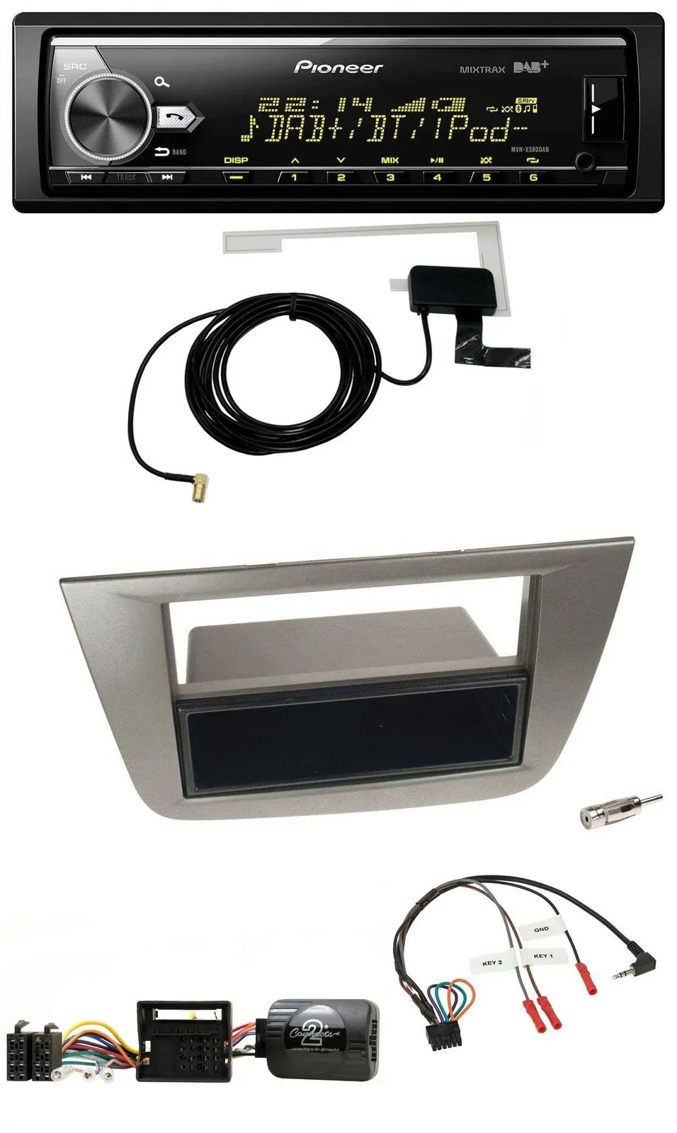 Pioneer Bluetooth DAB USB Lenkrad Autoradio für Seat Toledo Altea 2004-2009 anth