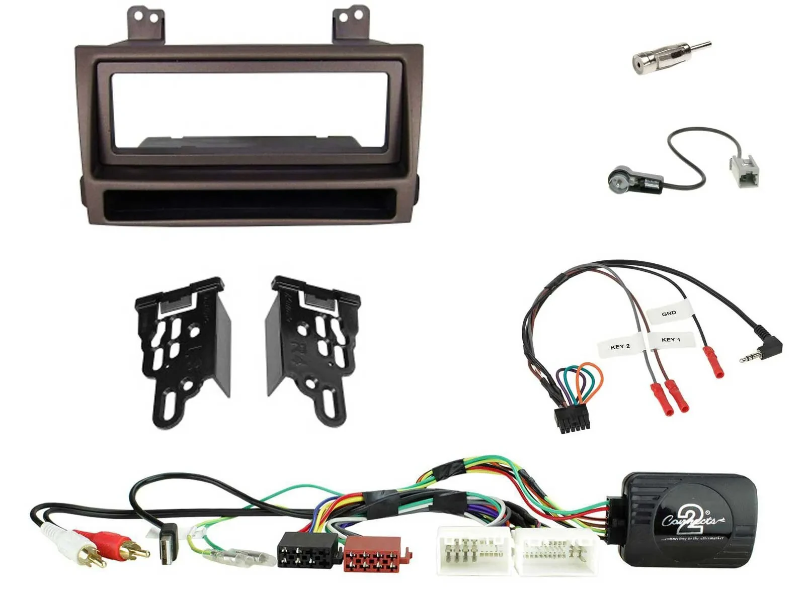 Radioset Lenkradadapter DIN Autoradio für Hyundai Sonata 09-14 braun