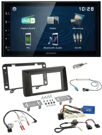 Автомагнитола для Dacia Duster Kenwood 2DIN, Bluetooth, USB, DAB, поддержка кнопок на руле (с 2021)