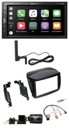 Pioneer USB 2DIN Bluetooth DAB Lenkrad Autoradio für Fiat Doblo ab 2010 Opel Com