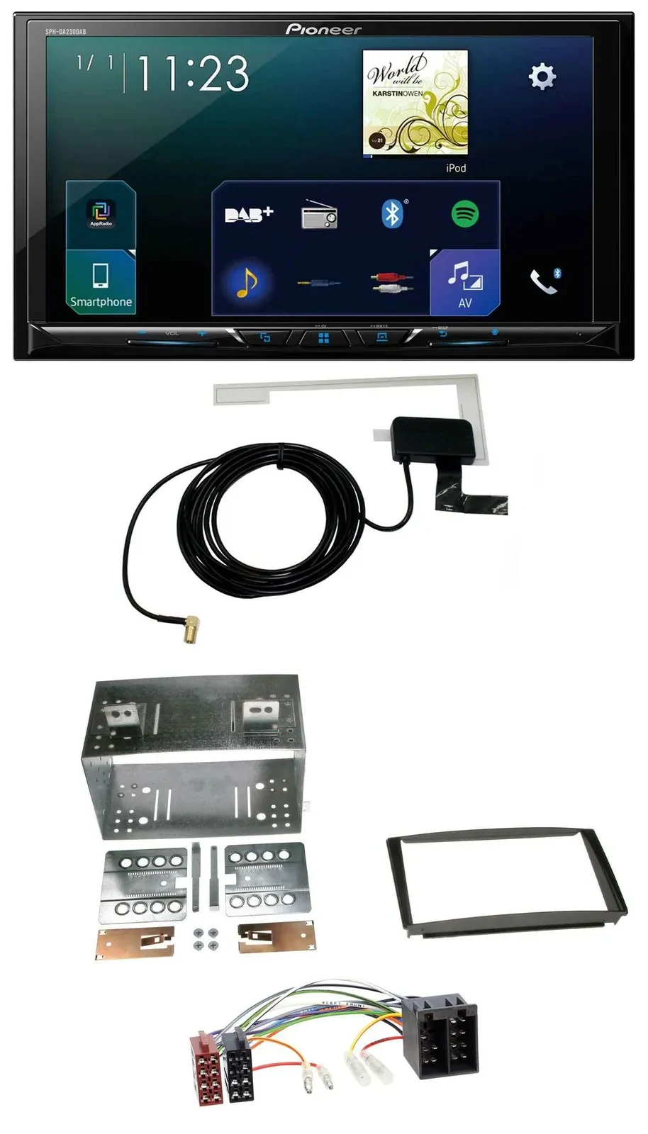 Автомагнитола Pioneer 2 DIN, DAB, USB, MP3, Bluetooth для Kia Ceed 01–09, proCeed 08–11