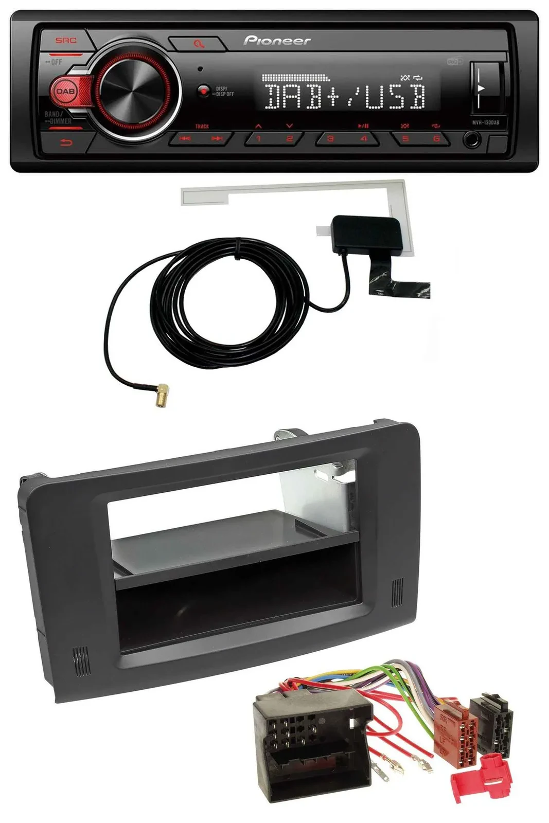 Автомагнитола для Mercedes M-Class W164 05-11 Pioneer 1-DIN MP3 DAB USB AUX