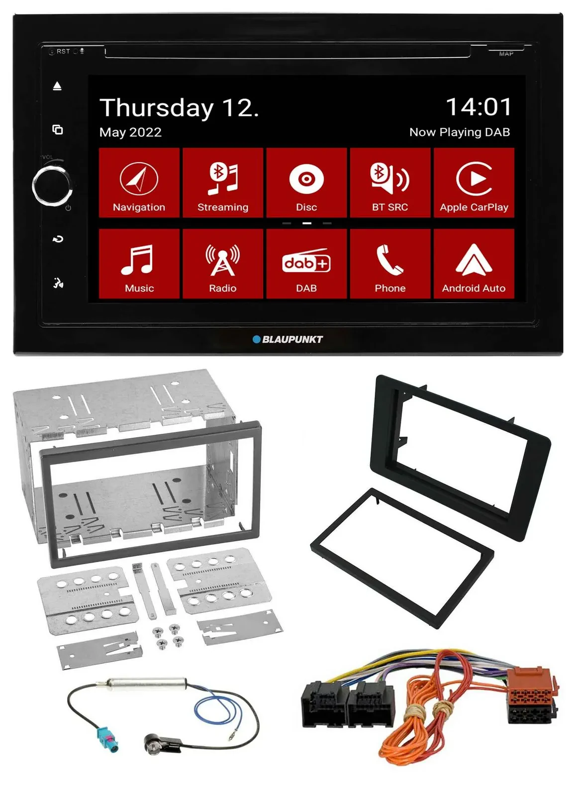 Blaupunkt MP3 DVD Bluetooth DAB 2DIN USB Autoradio für Saab 9-5 YS3E Facelift 20