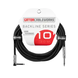 Инструментальный кабель Gator GCWB-INS-10RA Backline Series Black 3 м