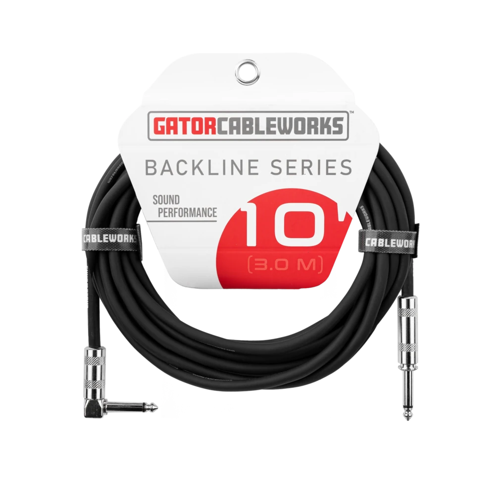 Инструментальный кабель Gator GCWB-INS-10RA Backline Series Black 3 м