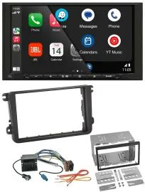 Автомагнитола JBL 2 DIN, Bluetooth, DAB, USB, MP3 для VW T5 Caravelle Multivan Transporter