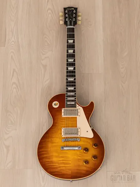 Электрогитара Gibson Custom Shop Historic 1958 Les Paul Standard R8 Flame Top HH Ice Tea w/case USA 2013