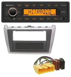 Continental 1DIN USB AUX MP3 Autoradio für Mazda 6 (08-12) silber schwarz