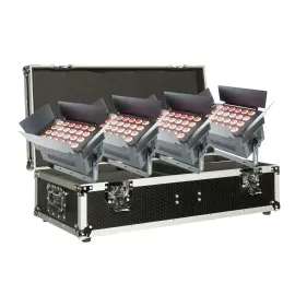 Прожектор светодиодный lightmaXX VEGA Wash (набор, 4 шт.), черный 79.6×40.7×22 см