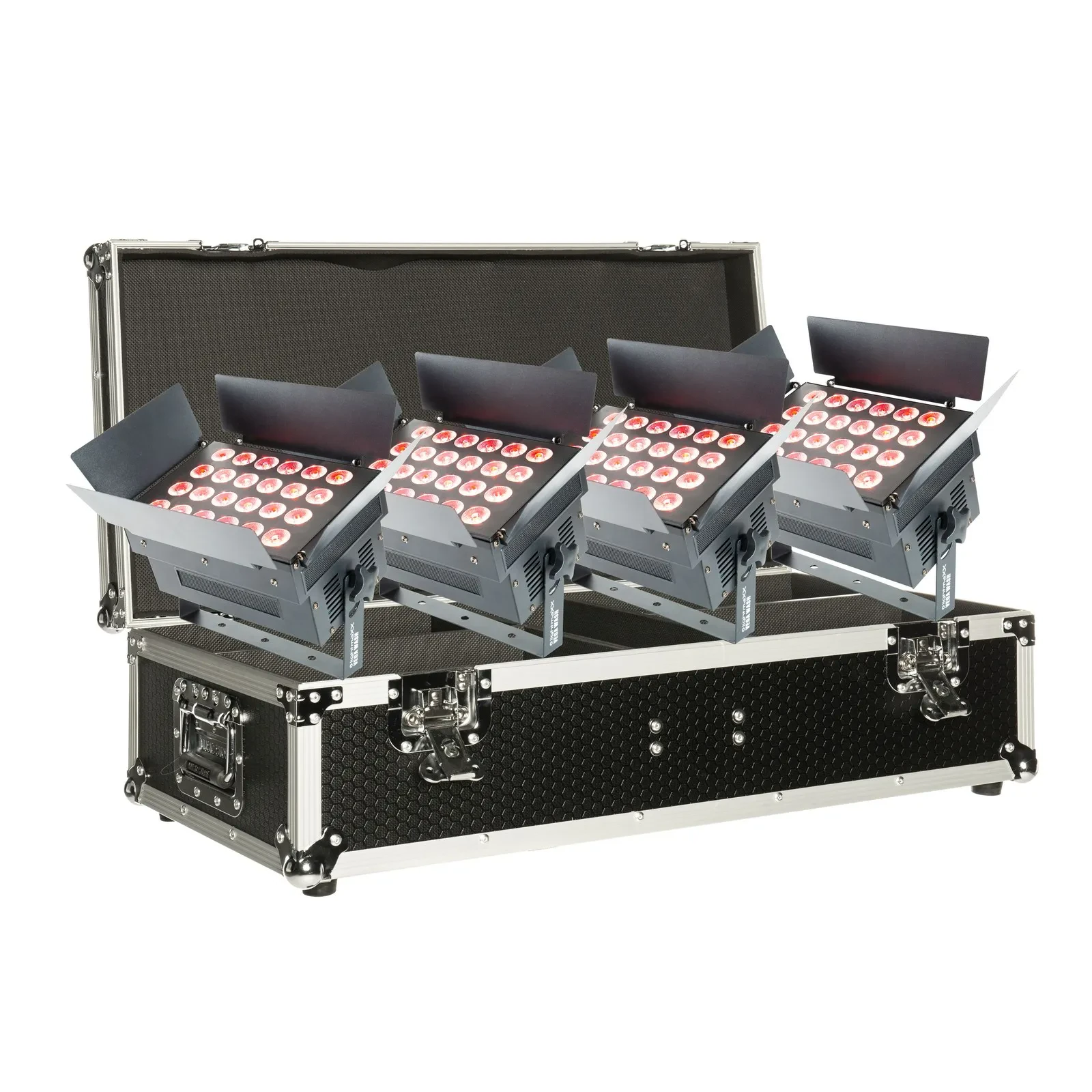 Прожектор светодиодный lightmaXX VEGA Wash (набор, 4 шт.), черный 79.6×40.7×22 см